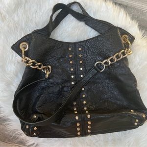 Michael Kors leather and gold studded bag